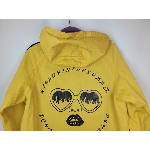Dance Hip Hop Womens Full Zip 3/4 Sleeve Jacket Yellow Size Medium - Picture 6 of 10